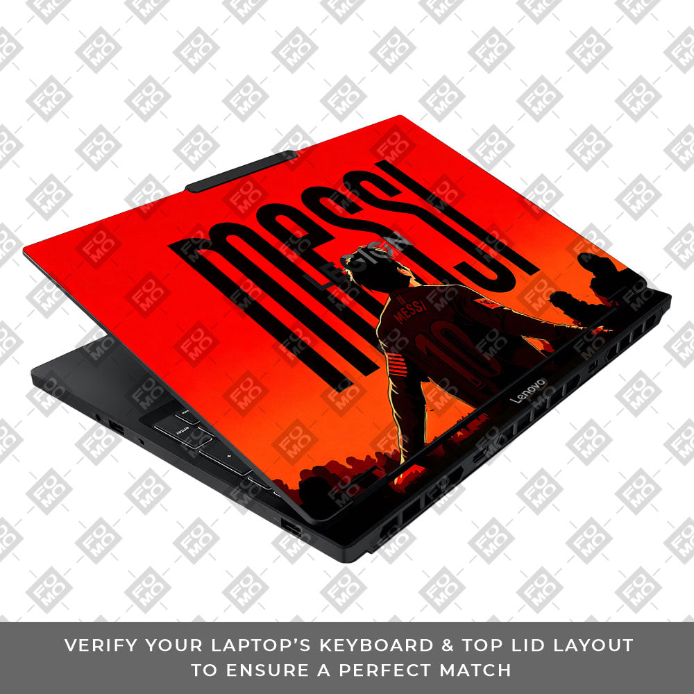 Messi Red Aura Lenovo Legion 5 15IAX10 3D Laptop Skin