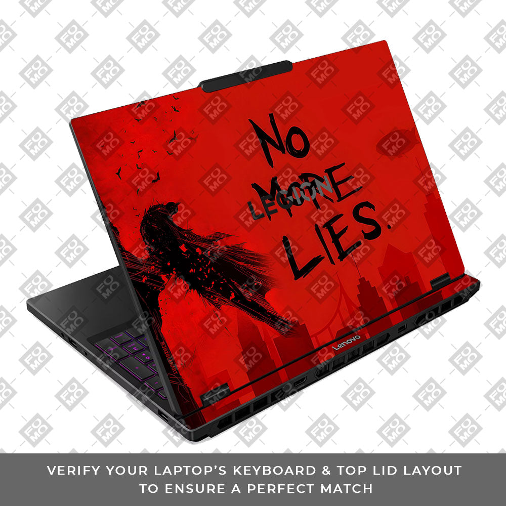 Batman No More Lies Lenovo Legion 5 15IRX10 3D Laptop Skin