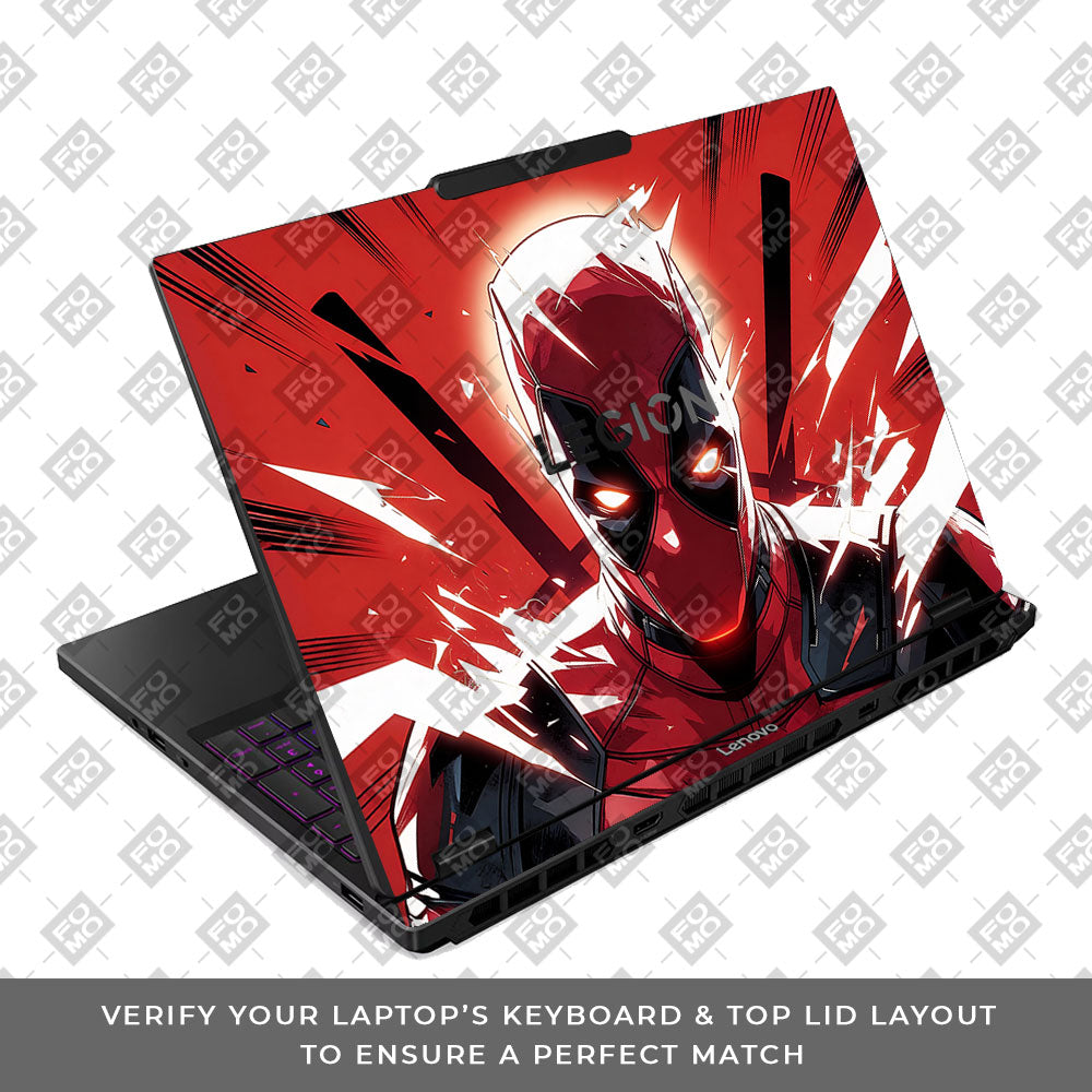 Deadpool Red Fury Lenovo Legion 5 15IRX10 3D Laptop Skin