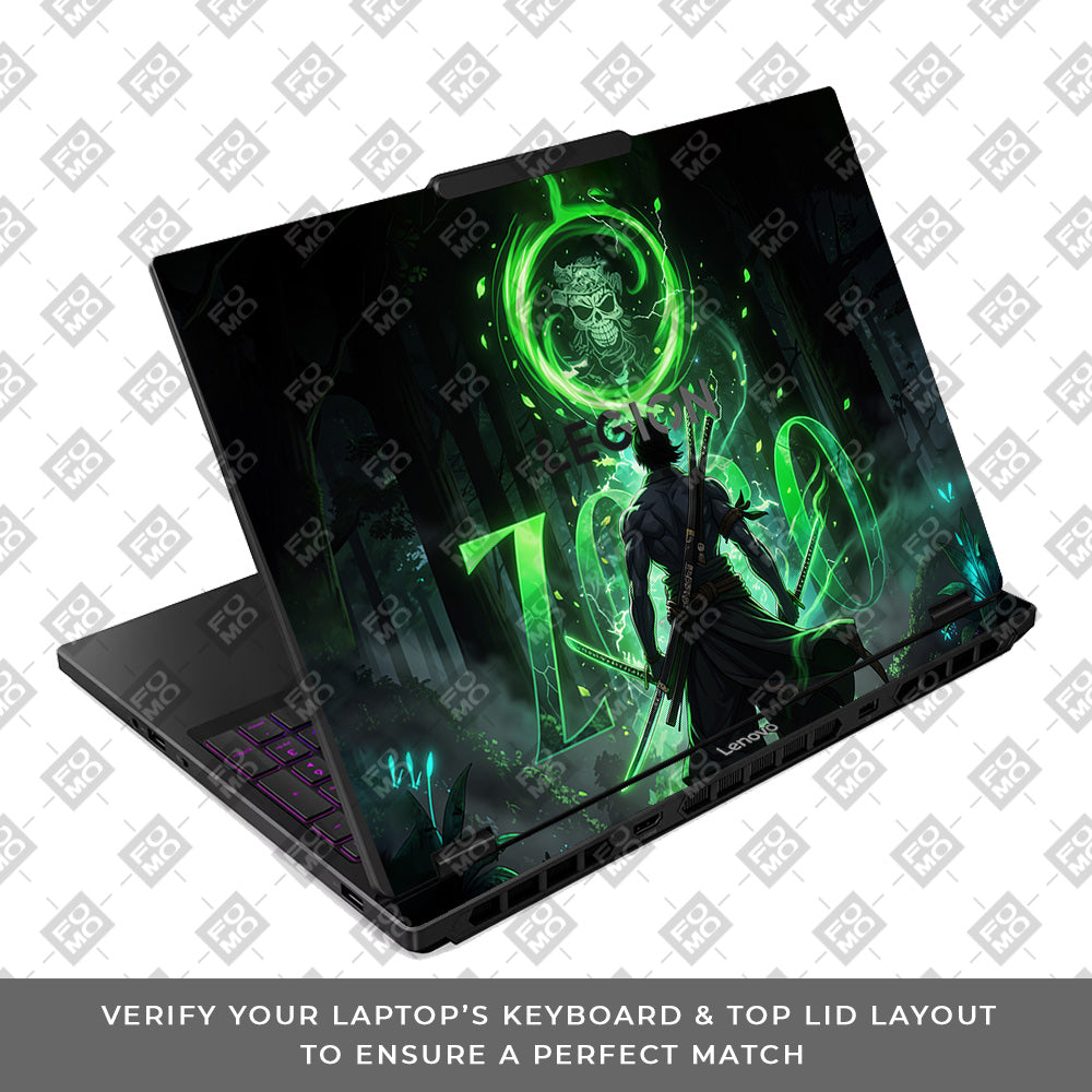 Zoro Green Aura Lenovo Legion 5 15IRX10 Laptop Skin