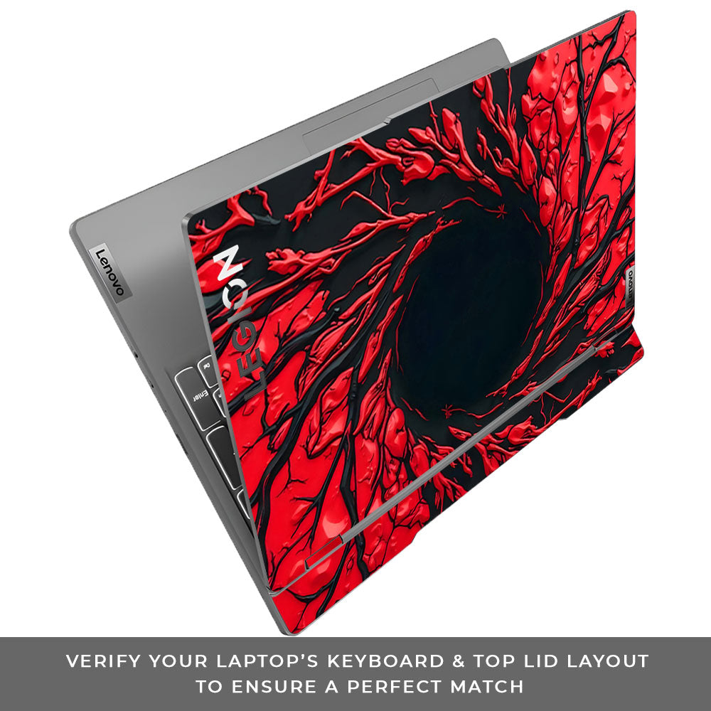 Spiderman Web Red Lenovo Legion 5 15IRX9 3D Laptop Skin