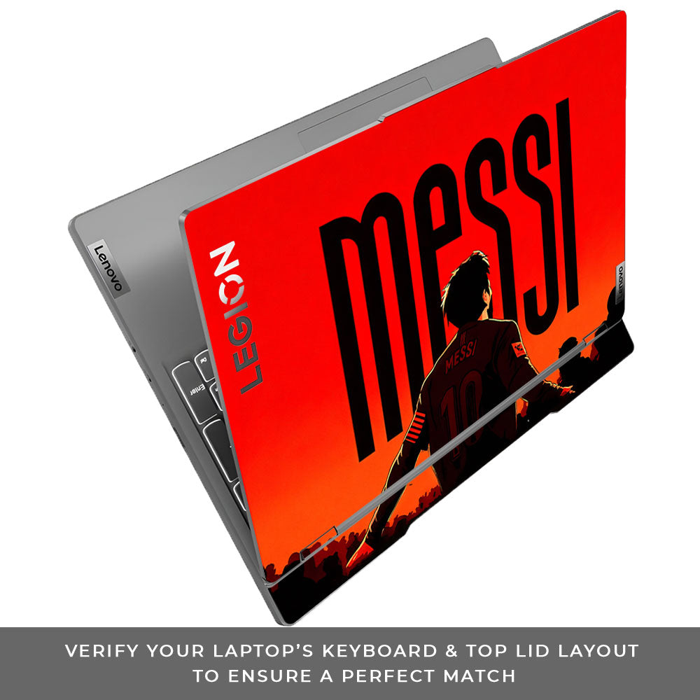Messi Red Aura Lenovo Legion 5 15IRX9 3D Laptop Skin