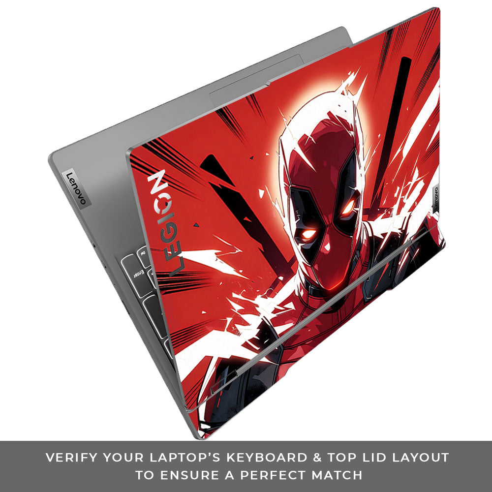 Deadpool Red Fury Lenovo Legion 5 15IRX9 3D Laptop Skin