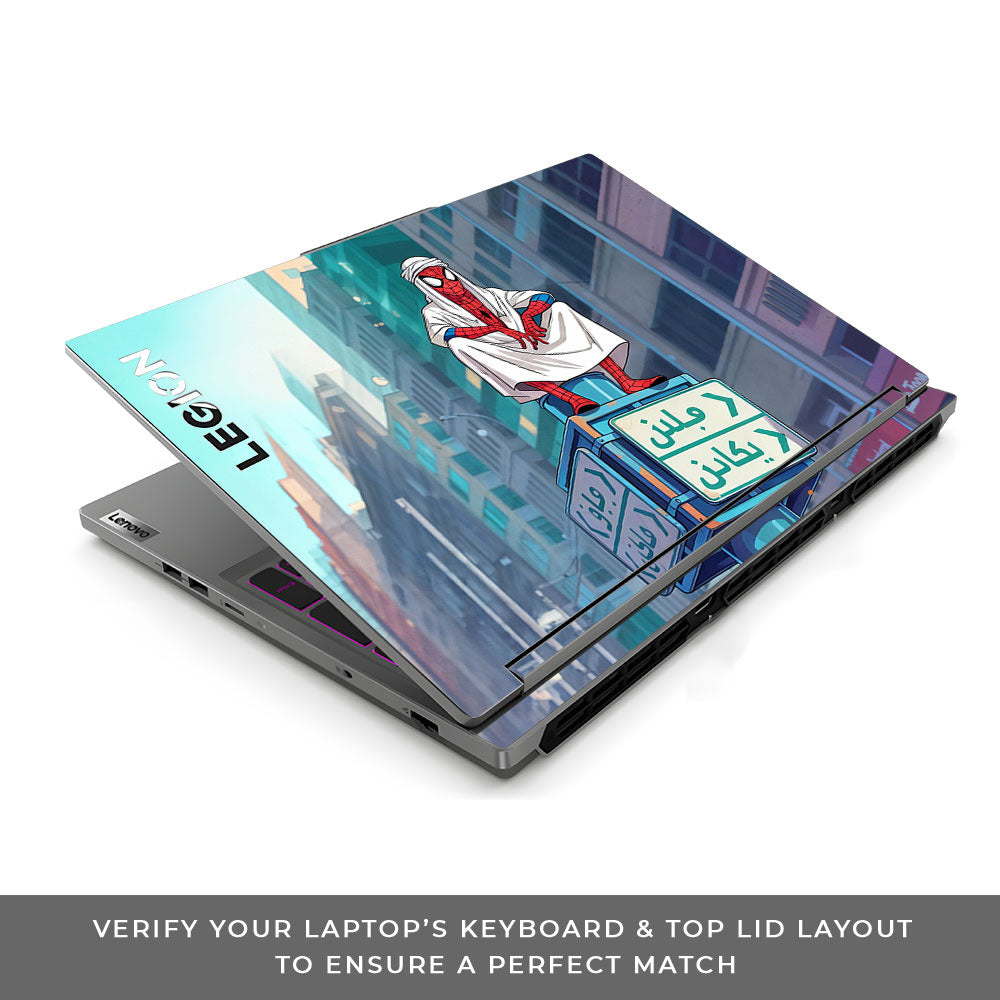 Arabian Spider Man Lenovo Legion 5 16IRX9 3D Laptop Skin