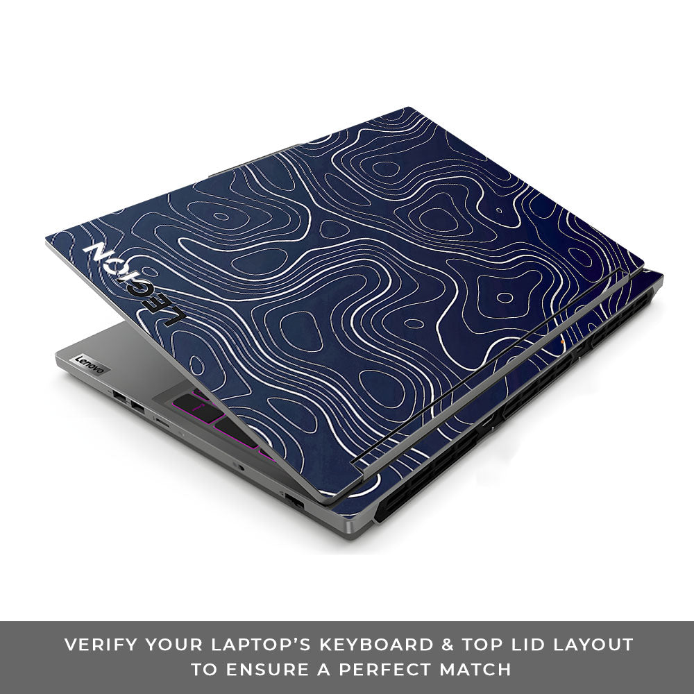 Fluid Lines Design Lenovo Legion 5 16IRX9 3D Laptop Skin