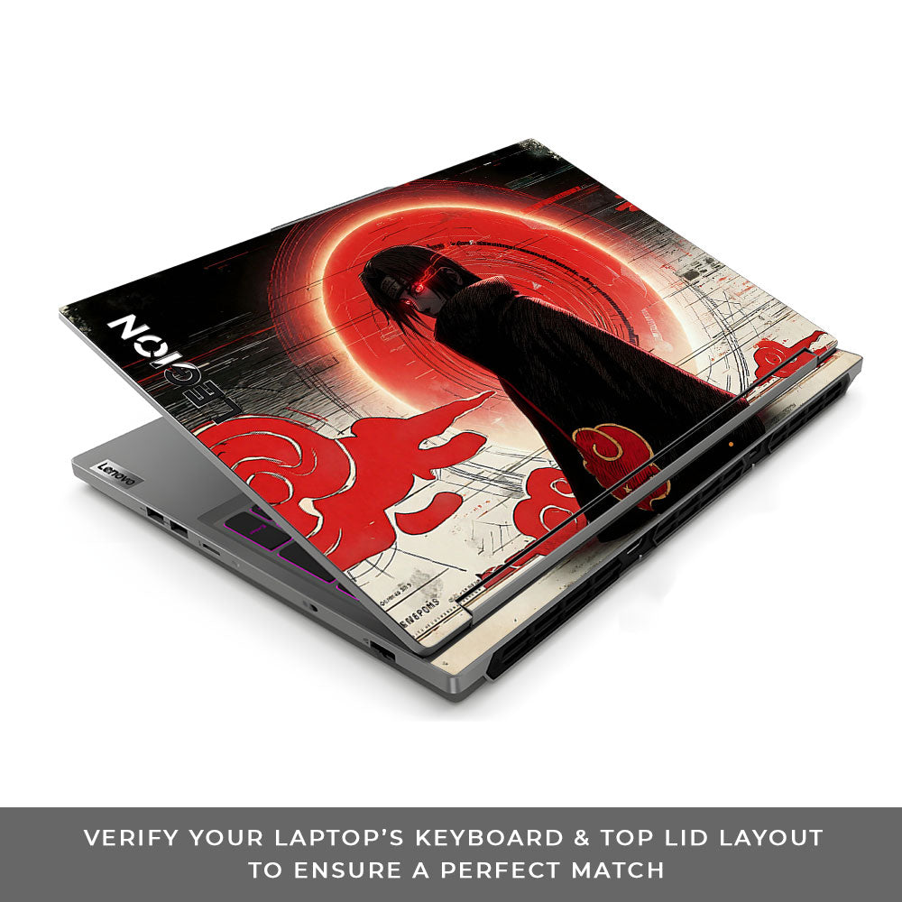 Itachi Uchiha Mark of the Akatsuki Lenovo Legion 5 16IRX9 3D Laptop Skin
