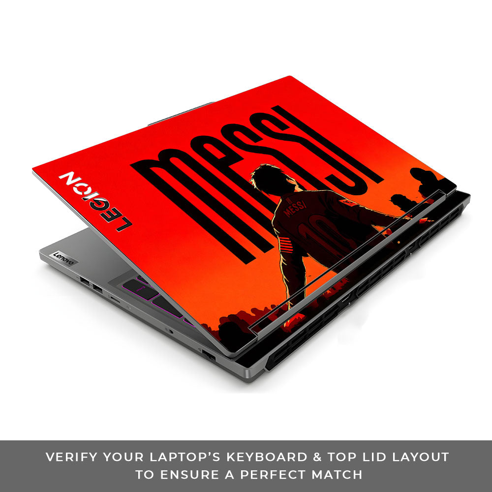 Messi Red Aura Lenovo Legion 5 16IRX9 3D Laptop Skin