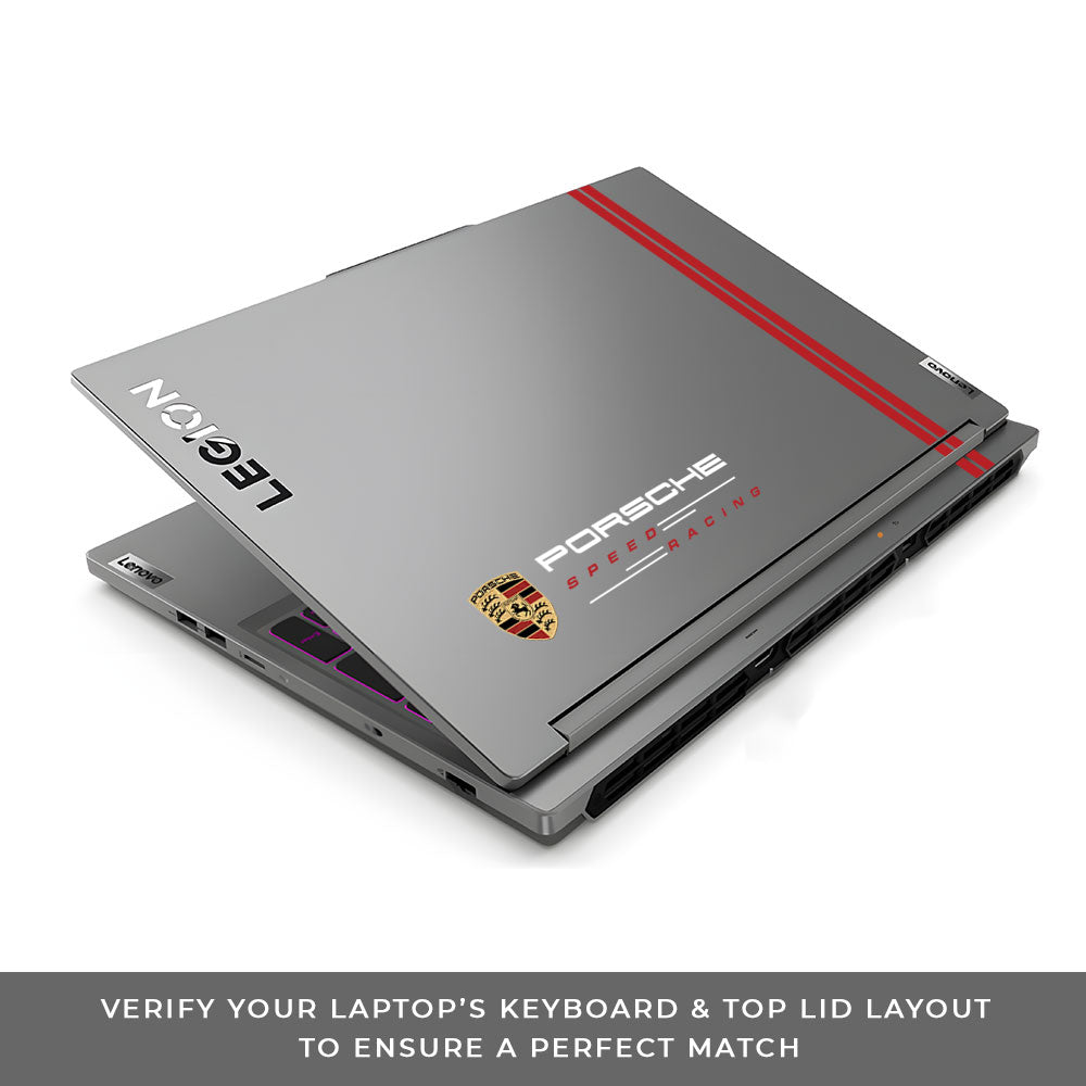 Transparent Porsche Motorsport Graphic Lenovo Legion 5 16IRX9 Laptop Skin