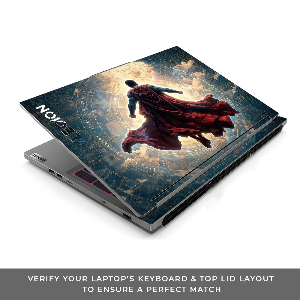 Superman Flying Beyond the Cosmos Lenovo Legion 5 16IRX9 3D Laptop Skin