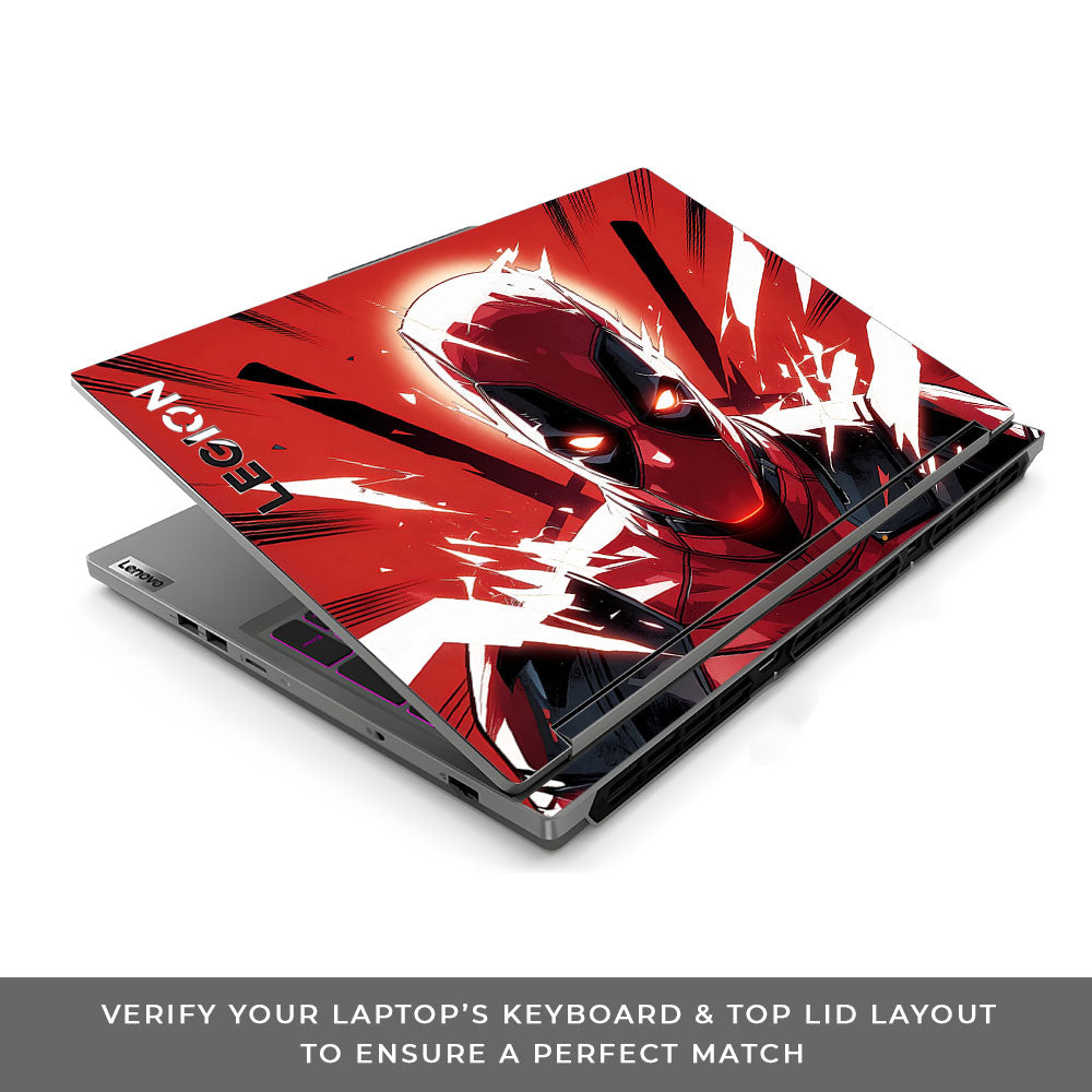 Deadpool Red Fury Lenovo Legion 5 16IRX9 3D Laptop Skin