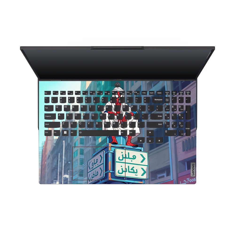 Arabian Spider Man Lenovo Legion 5 Pro 16IRX8 and 16IRX9 3D Laptop Skin