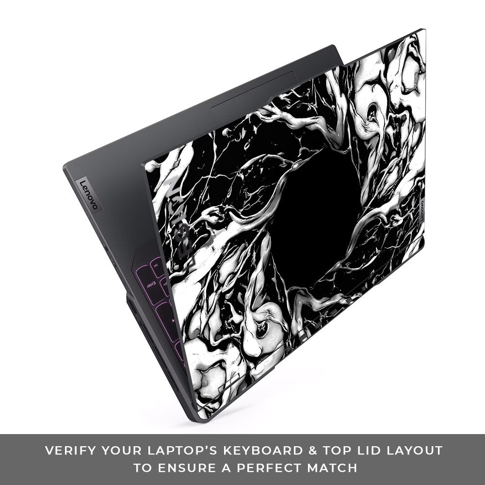 Spiderman Web Black Lenovo Legion 5 Pro 16IRX8 and 16IRX9 3D Laptop Skin