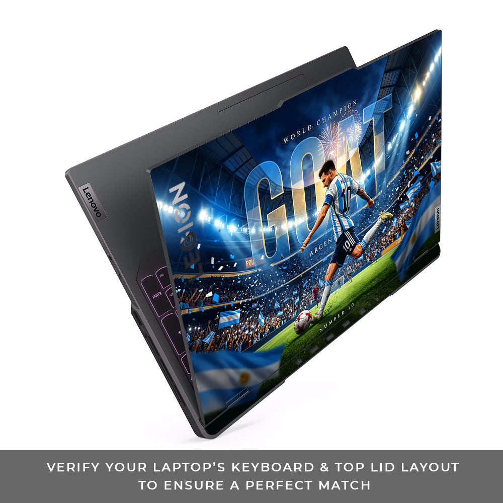 Messi World Champ Energy Lenovo Legion 5 Pro 16IRX8 and 16IRX9 3D Laptop Skin