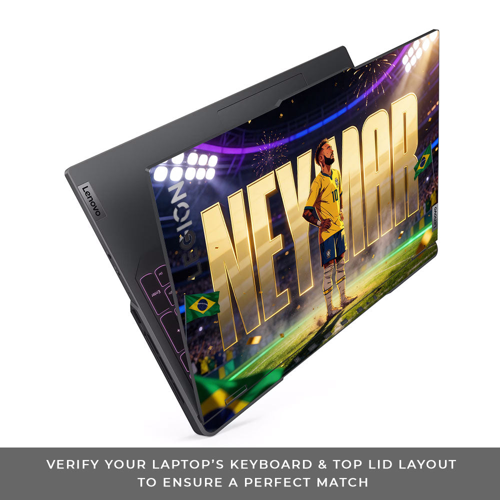 Neymar Golden Aura Lenovo Legion 5 Pro 16IRX8 and 16IRX9 3D Laptop Skin