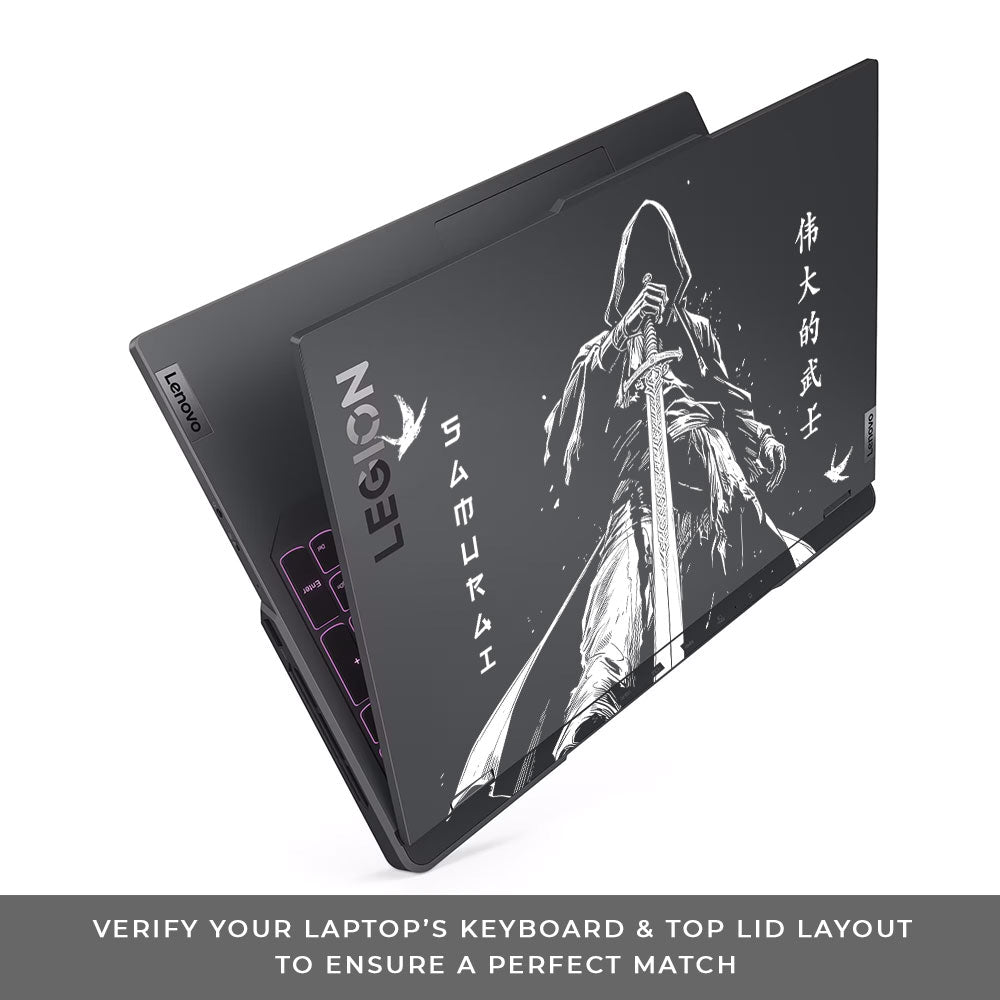 Transparent Ghost Samurai Lenovo Legion 5 Pro 16IRX8 and 16IRX9 Laptop Skin