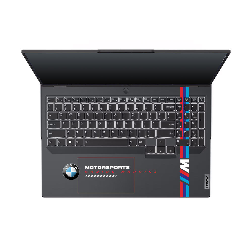 Transparent BMW Racing Graphic Lenovo Legion 5 Pro 16IRX8 and 16IRX9 Laptop Skin