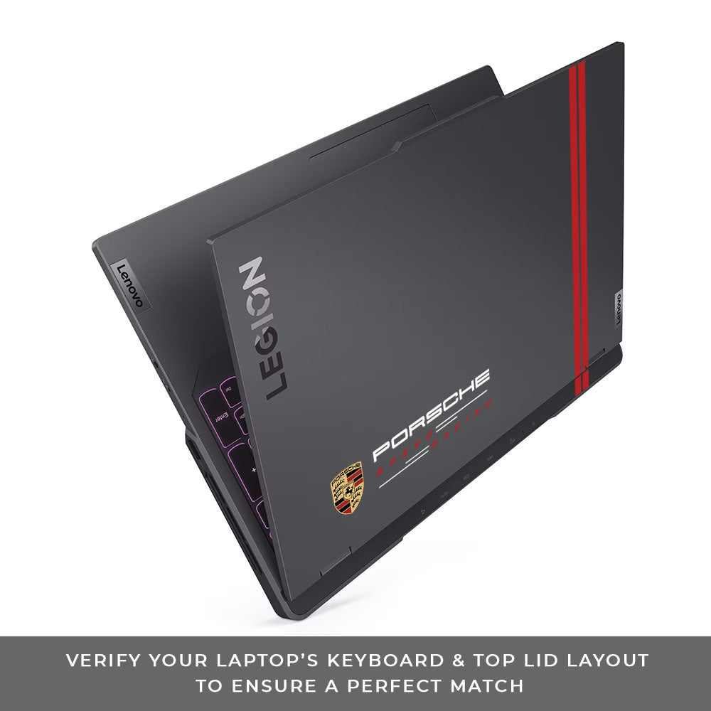 Transparent Porsche Motorsport Graphic Lenovo Legion 5 Pro 16IRX8 and 16IRX9 Laptop Skin