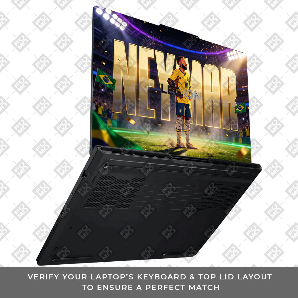 Neymar Golden Aura Lenovo Legion Pro 5 16ADR10 3D Laptop Skin