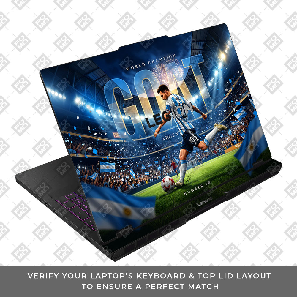 Messi World Champ Energy Lenovo Legion Pro 5 16AFR10 3D Laptop Skin