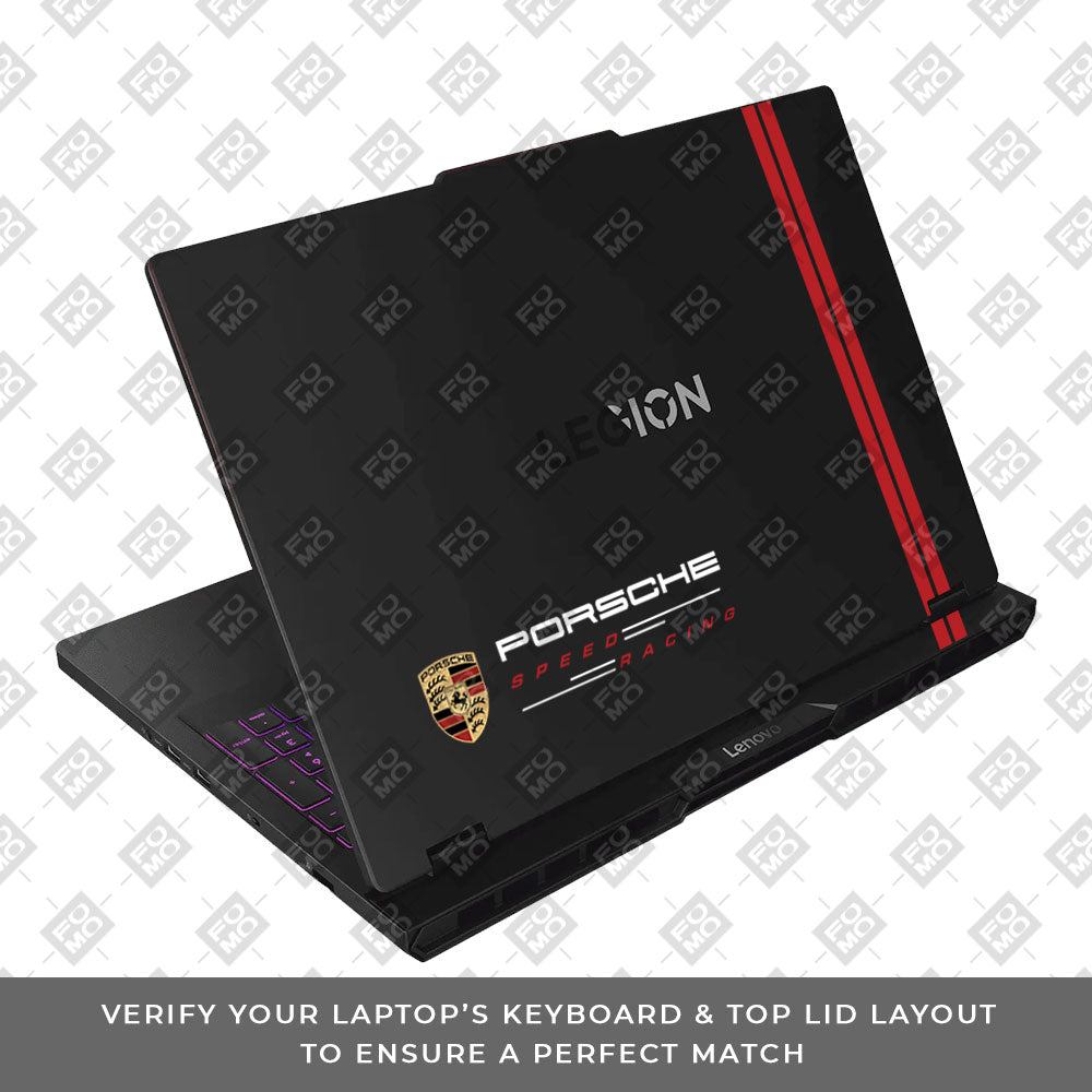 Transparent Porsche Motorsport Graphic Lenovo Legion Pro 5 16AFR10 Laptop Skin