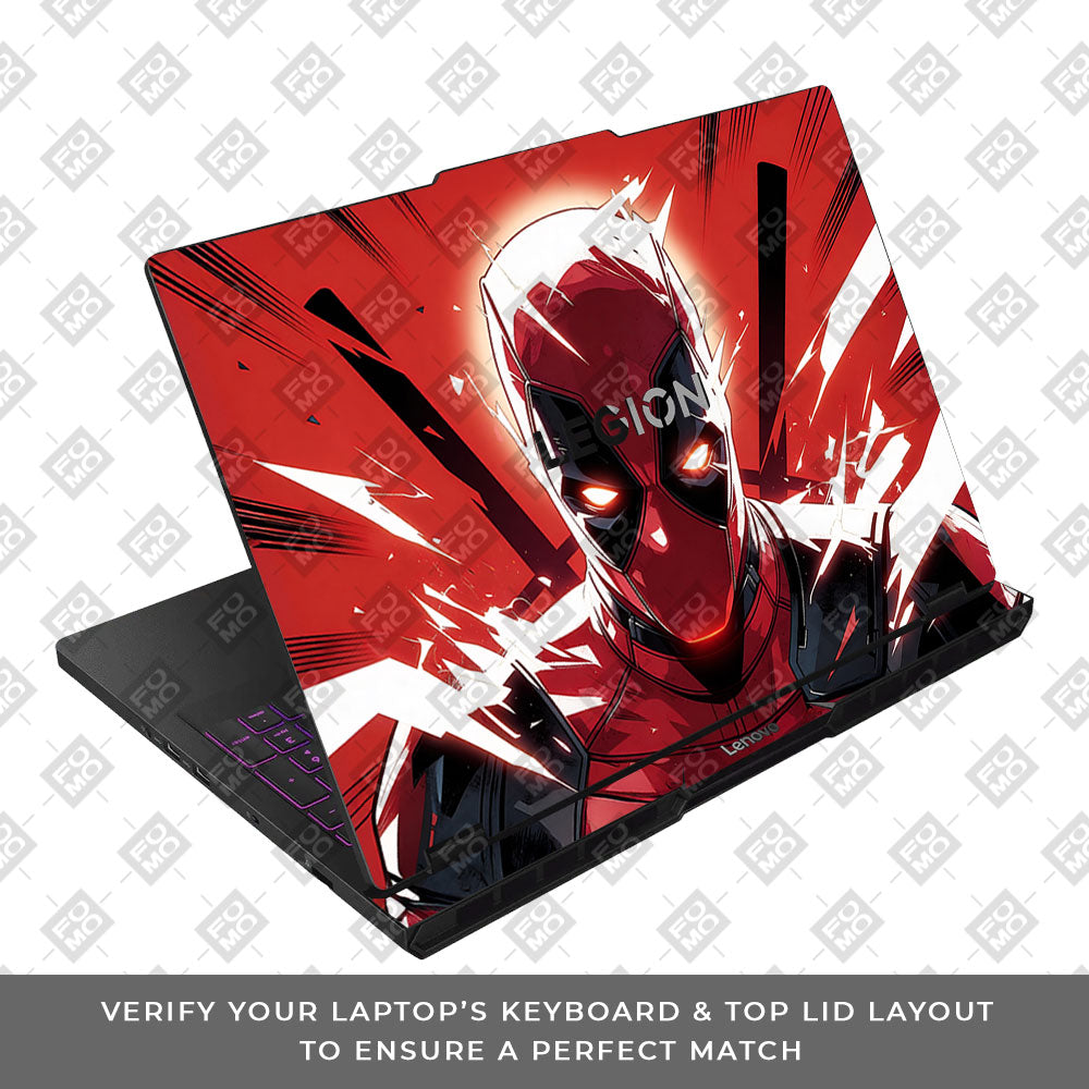 Deadpool Red Fury Lenovo Legion Pro 5 16AFR10 3D Laptop Skin