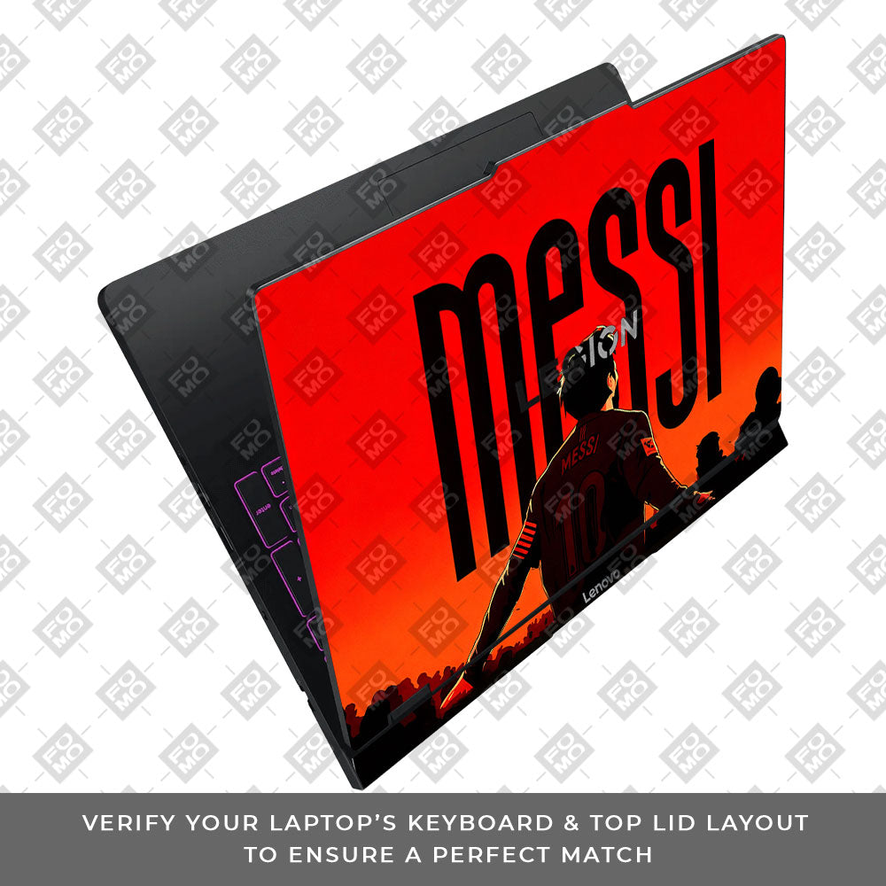 Messi Red Aura Lenovo Legion Pro 5 16IAX10 3D Laptop Skin