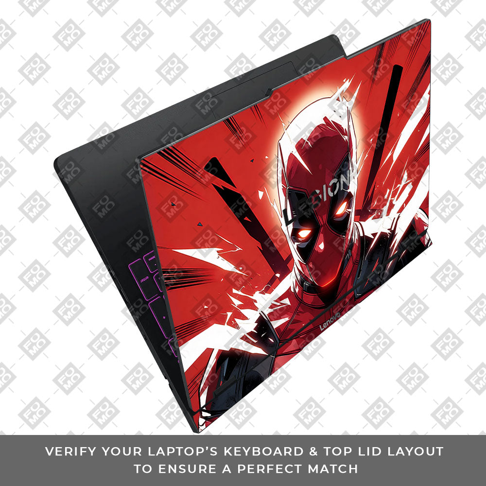 Deadpool Red Fury Lenovo Legion Pro 5 16IAX10 3D Laptop Skin
