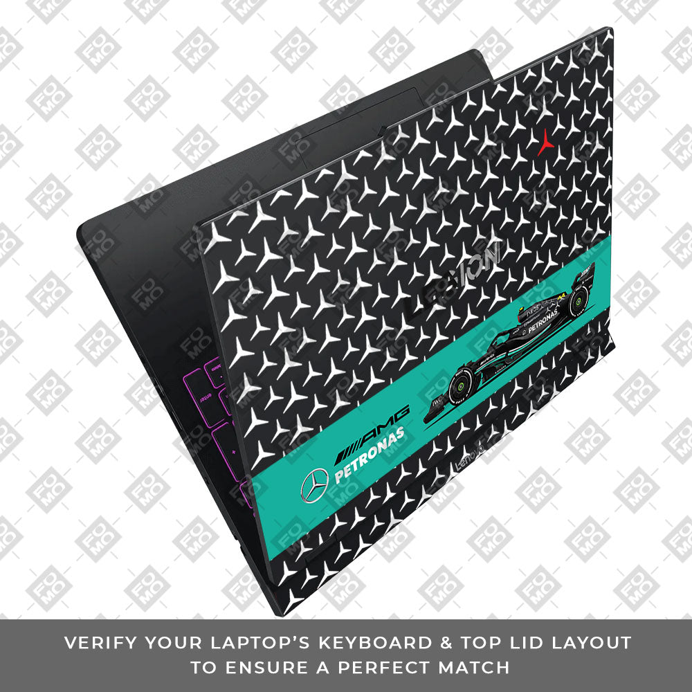 Transparent Mercedes AMG F1 Lenovo Legion Pro 5 16IAX10 Laptop Skin