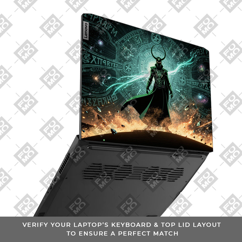 Loki God of Mischief Neon Lenovo IdeaPad Gaming 3 15ACH6 and 15IHU6 Laptop Skin