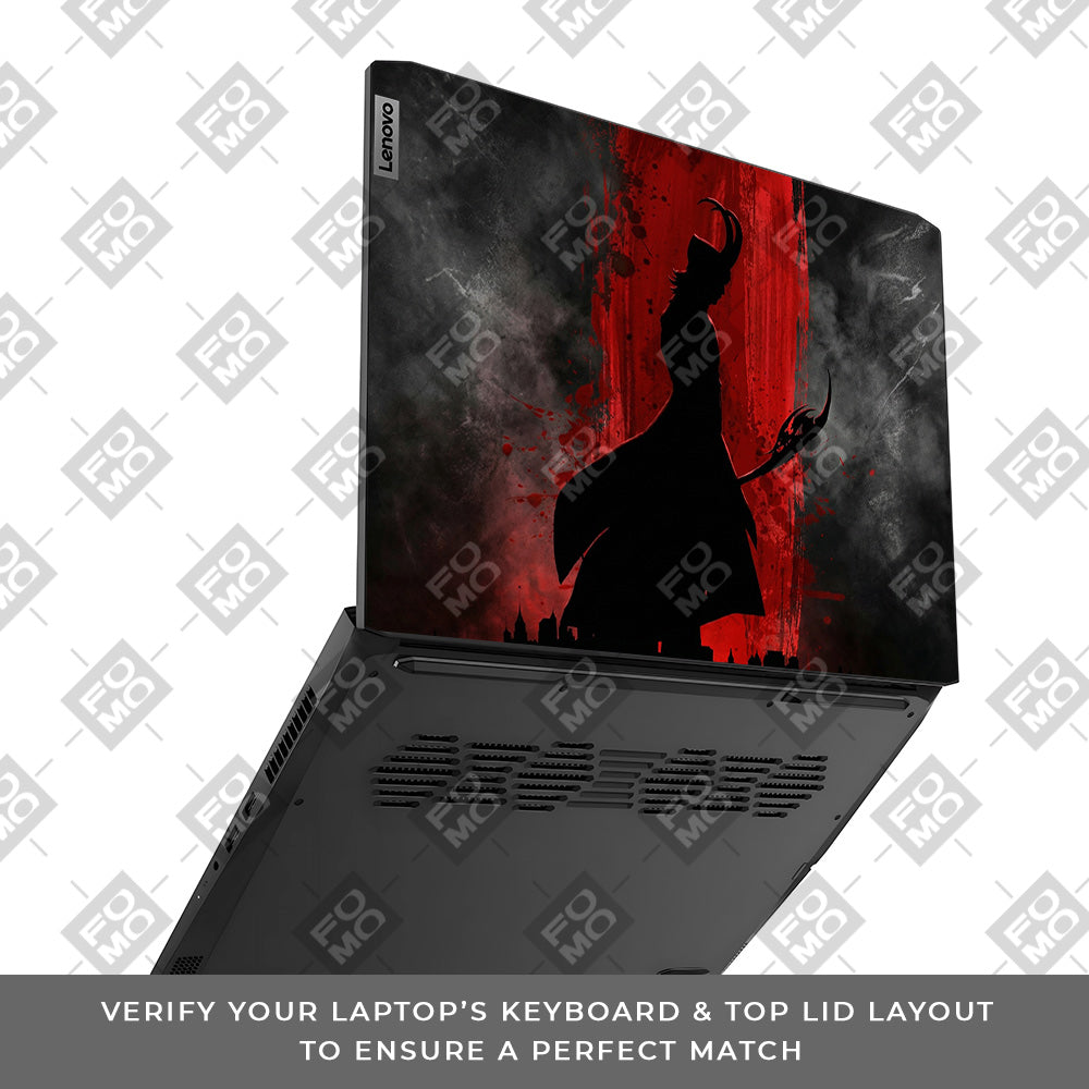 Loki Silhouette Red Strike Lenovo IdeaPad Gaming 3 15ACH6 and 15IHU6 Laptop Skin