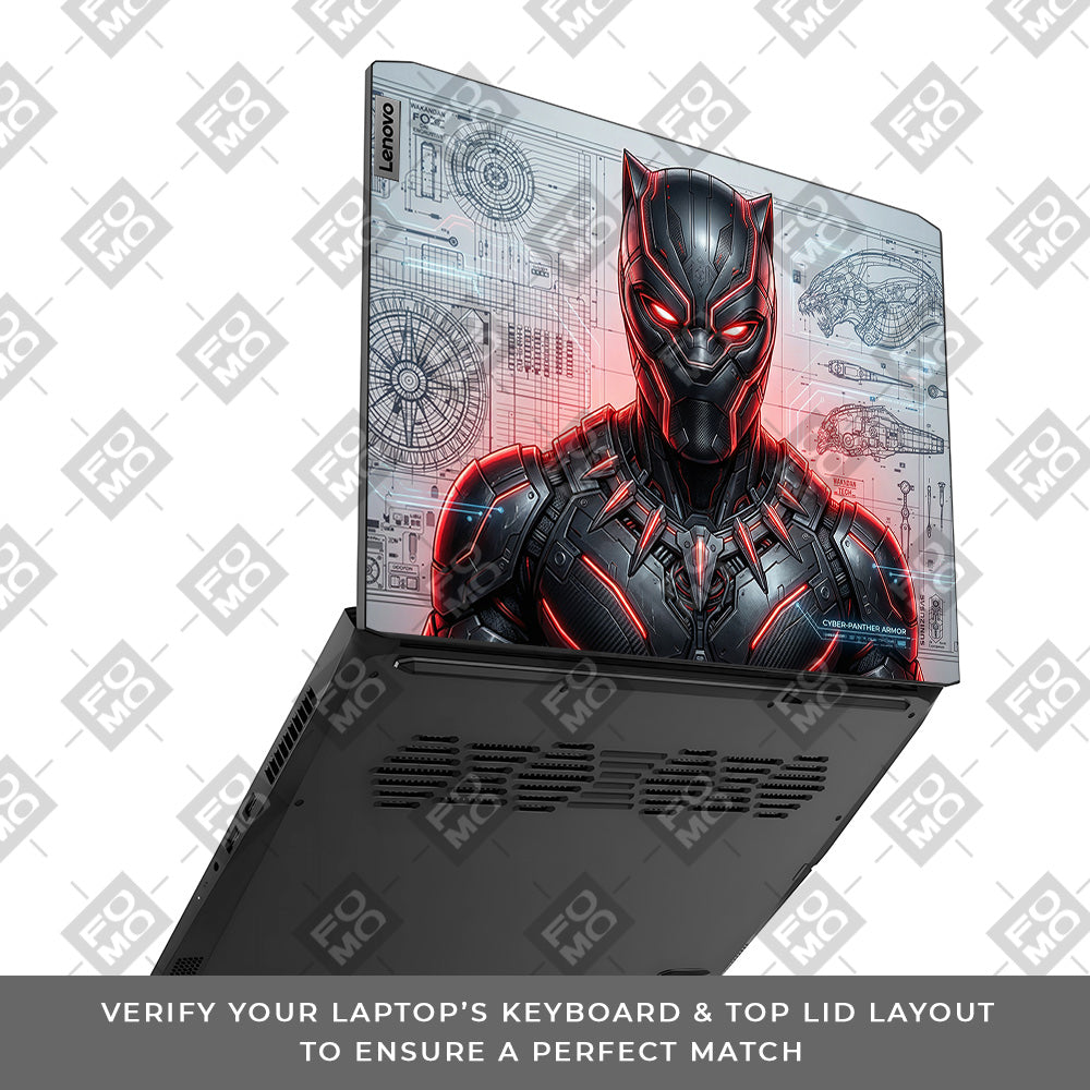 Black Panther Vibranium Tech Lenovo IdeaPad Gaming 3 15ACH6 and 15IHU6 Laptop Skin