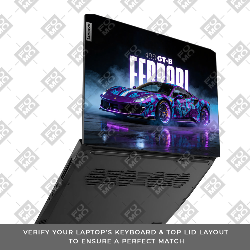 Psycho Drive Ferrari 488 Lenovo IdeaPad Gaming 3 15ACH6 and 15IHU6 Laptop Skin