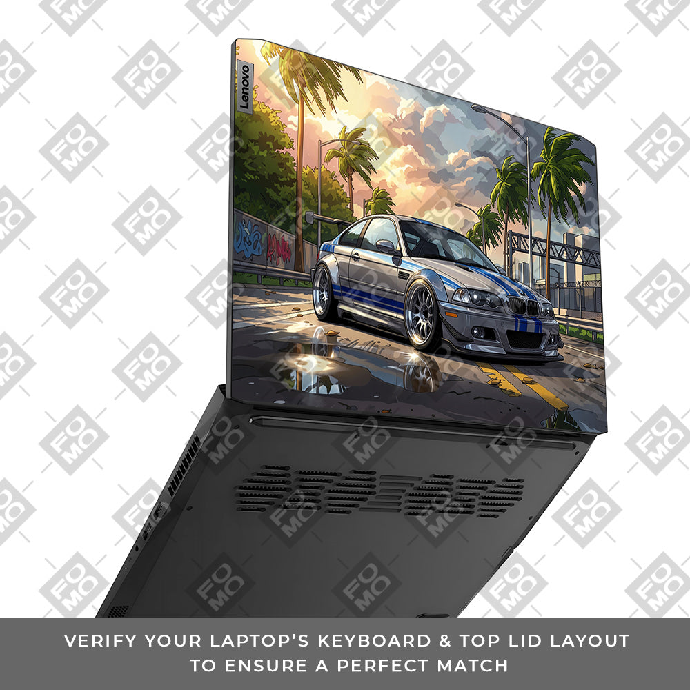 Street Icon BMW E46 Drift Legend Lenovo IdeaPad Gaming 3 15ACH6 and 15IHU6 Laptop Skin