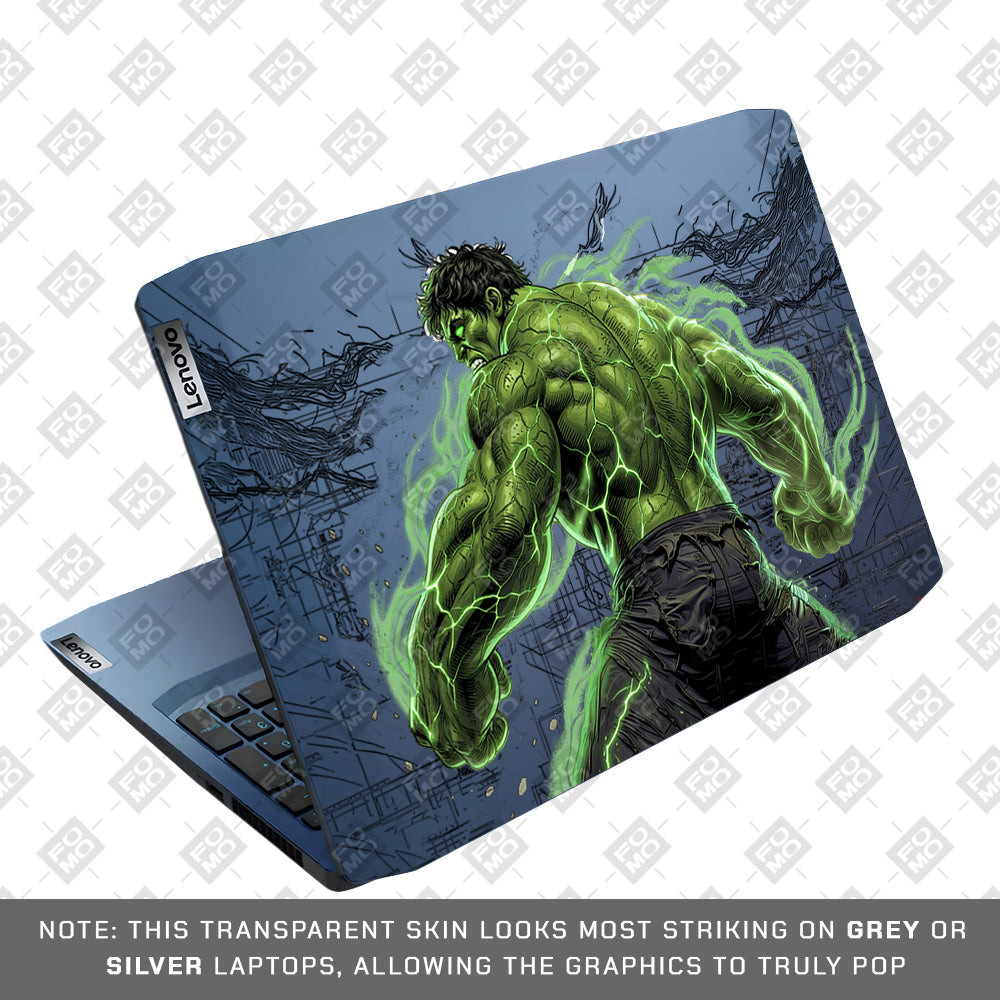 Transparent Hulk Smash Lenovo Ideapad Gaming 3 15ARH05 and 15IMH05 Laptop Skin