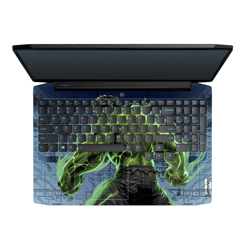Transparent Hulk Smash Lenovo Ideapad Gaming 3 15ARH05 and 15IMH05 Laptop Skin