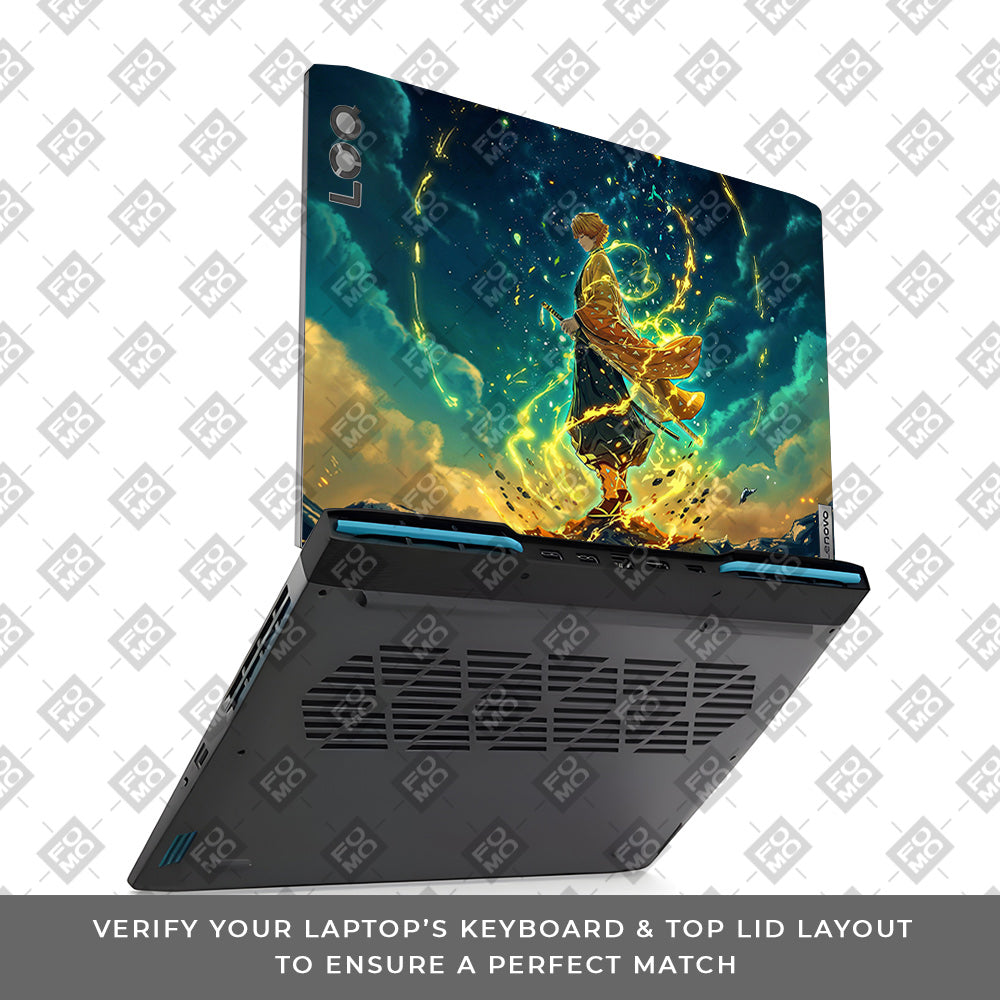 Zenitsu Thunder God Lenovo LOQ 2023 15IRH8, 15APH8 Laptop Skin