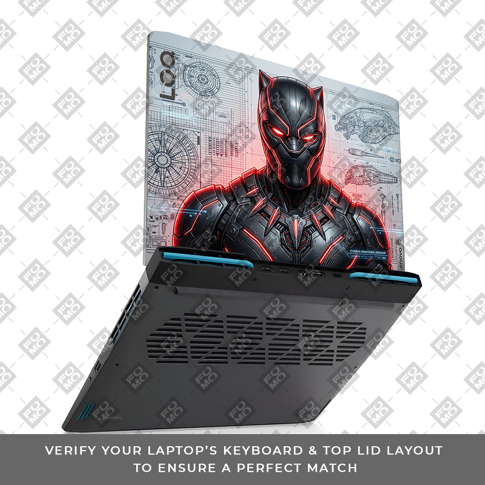 Black Panther Vibranium Tech Lenovo LOQ 2023 15IRH8, 15APH8 Laptop Skin