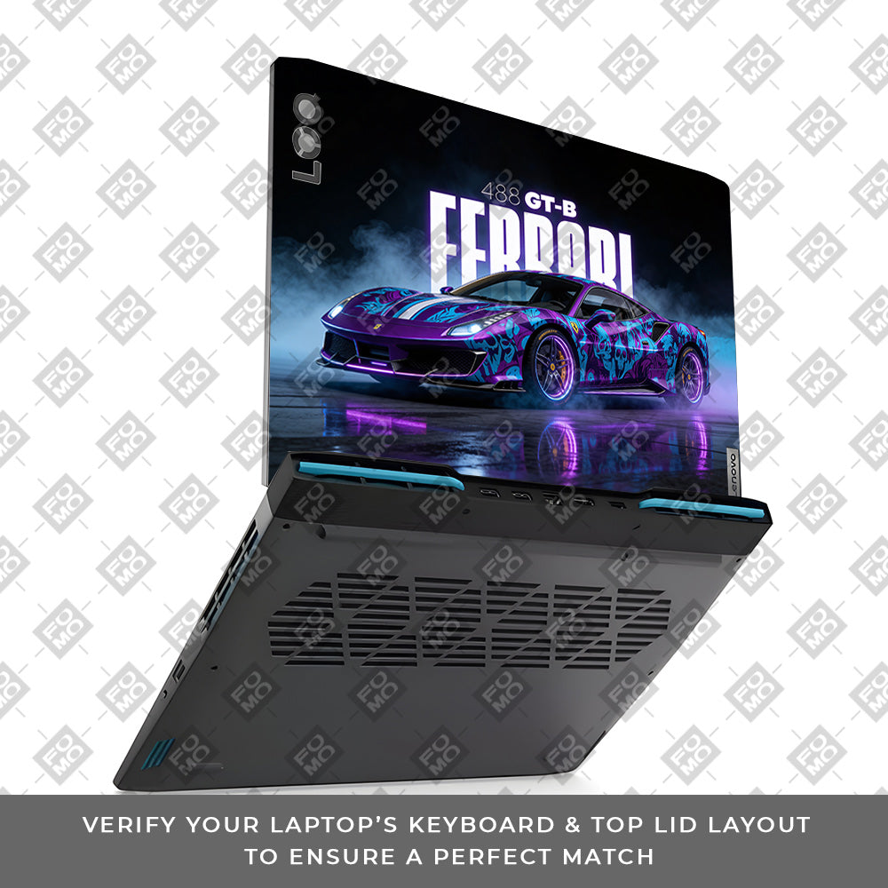 Psycho Drive Ferrari 488 Lenovo LOQ 2023 15IRH8, 15APH8 Laptop Skin