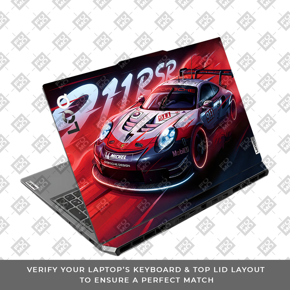 Porsche 911 RSR Lenovo LOQ 2024, 2025 Laptop Skin