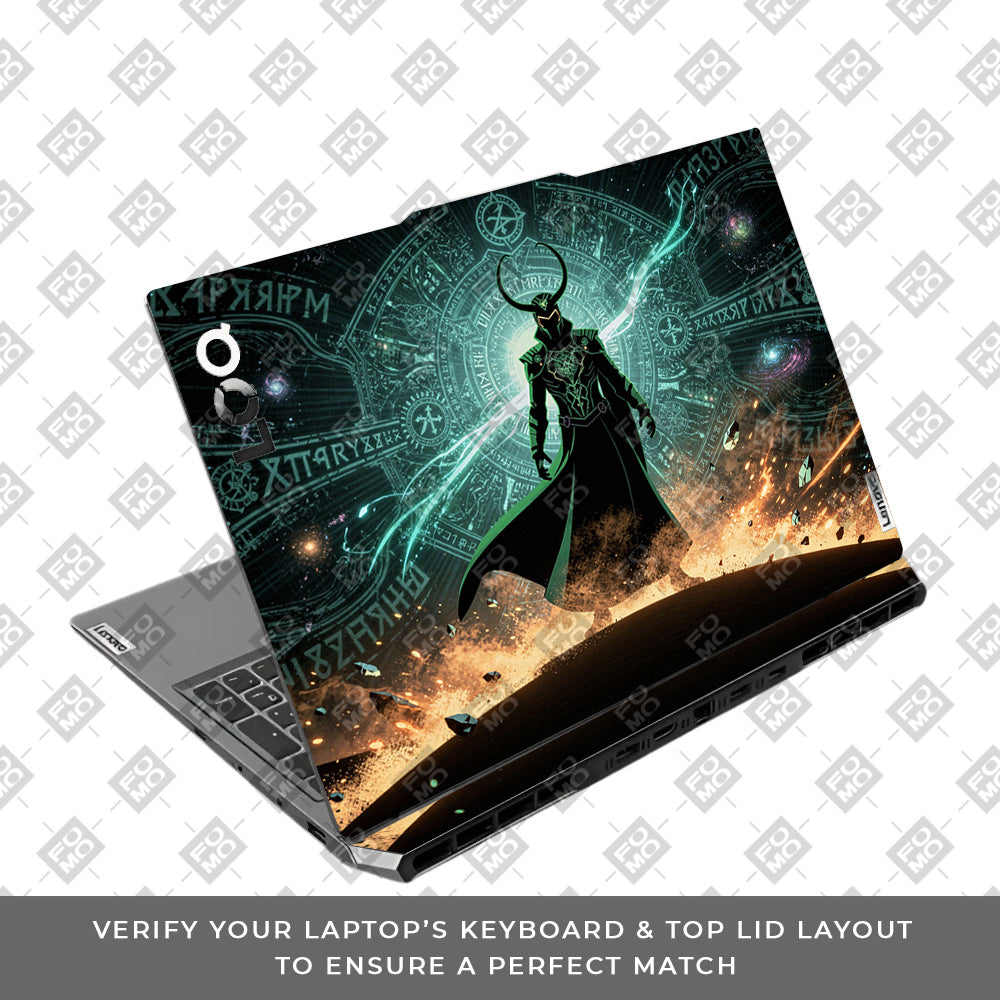 Loki God of Mischief Neon Lenovo LOQ 2024, 2025 Laptop Skin