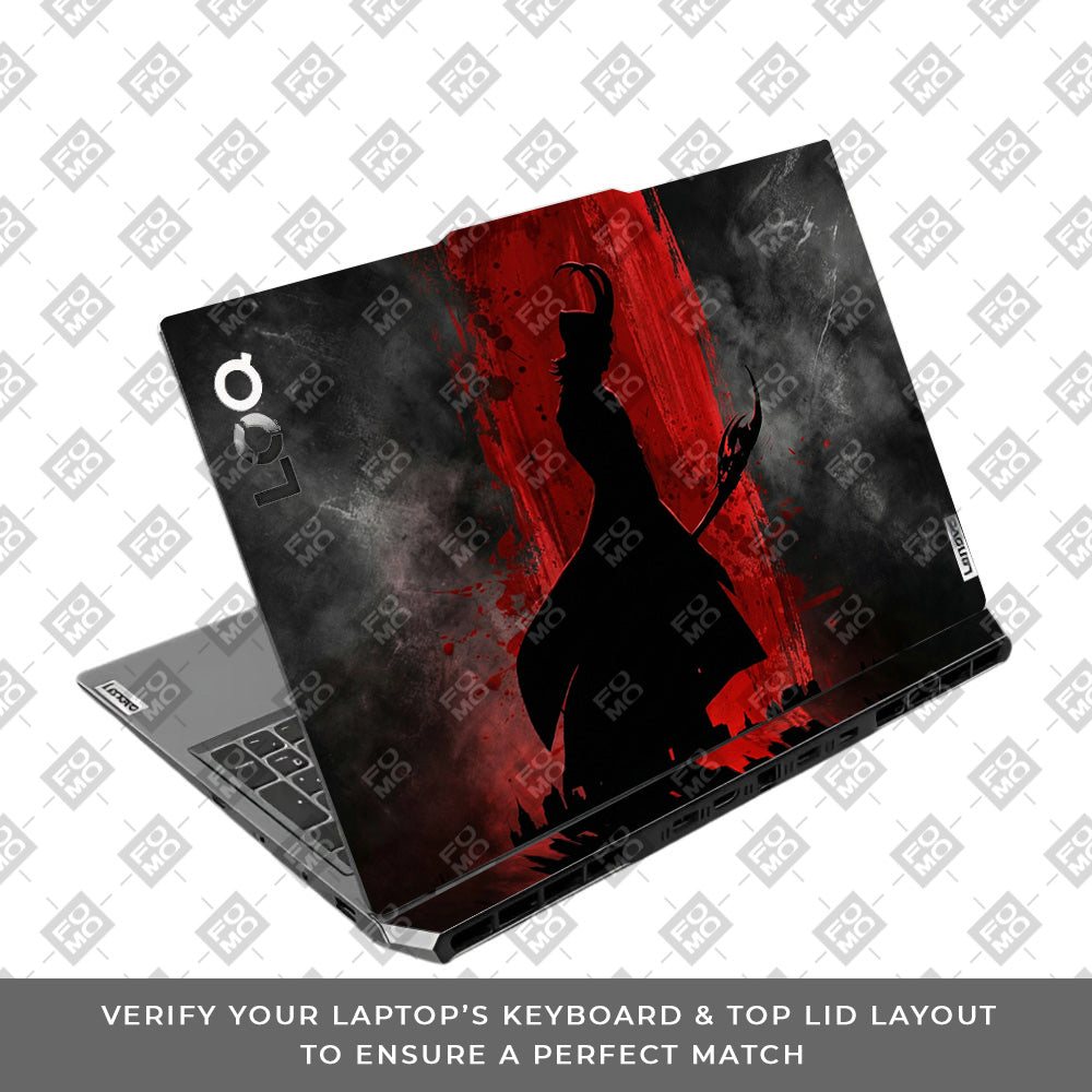 Loki Silhouette Red Strike Lenovo LOQ 2024, 2025 Laptop Skin