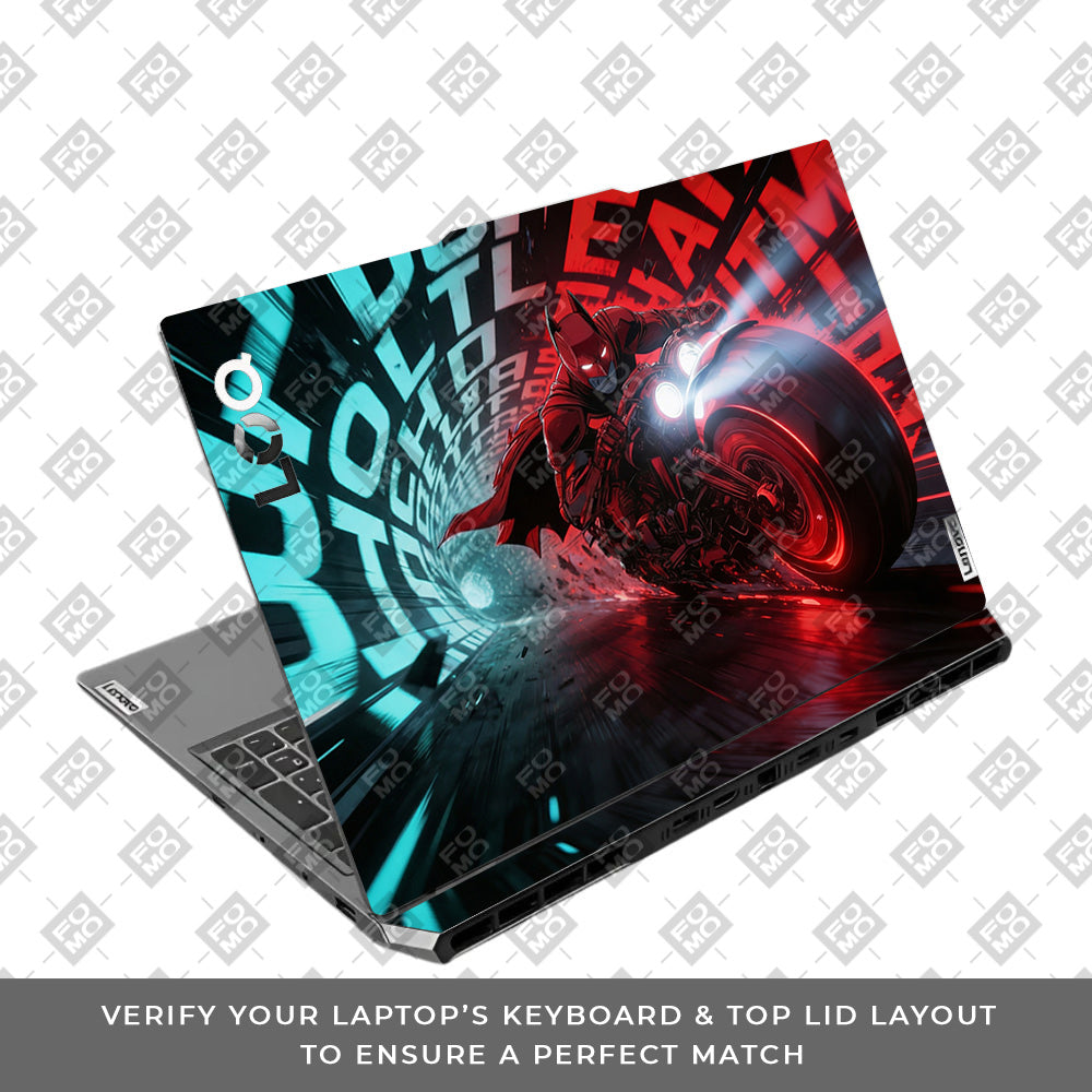 Batman's Cyber Pursuit Lenovo LOQ 2024, 2025 3D Laptop Skin