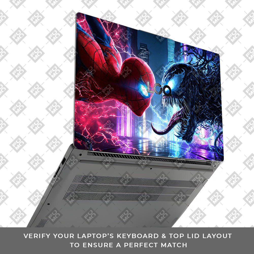 Spiderman vs Venom Showdown Lenovo LOQ Essential 15IAX9E Laptop Skin