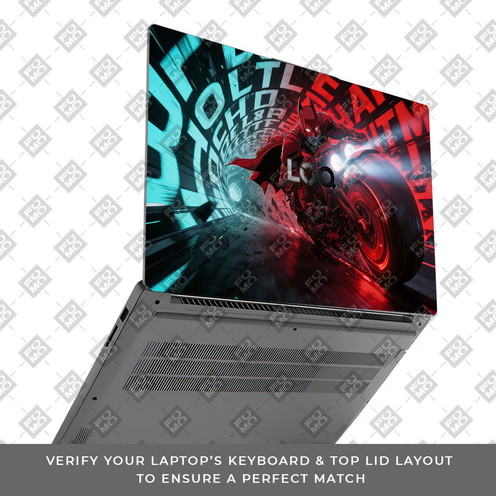 Batman's Cyber Pursuit Lenovo LOQ Essential 15IAX9E 3D Laptop Skin