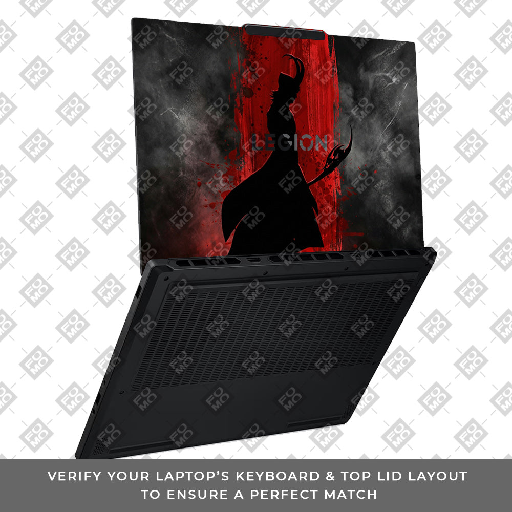 Loki Silhouette Red Strike Lenovo Legion 5 15AHP10 Laptop Skin
