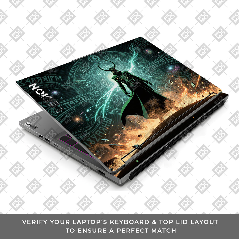 Loki God of Mischief Neon Lenovo Legion 5 16IRX9 Laptop Skin