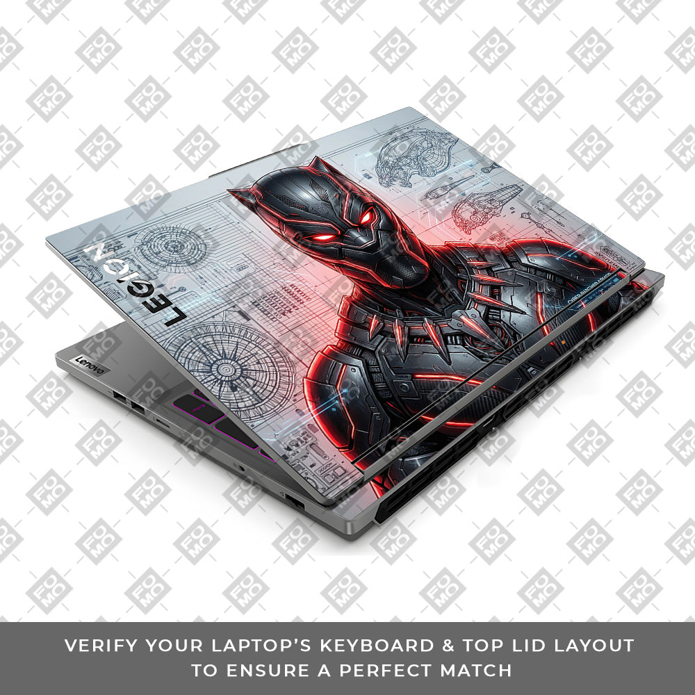 Futuristic Black Panther Lenovo Legion 5 16IRX9 3D Laptop Skin