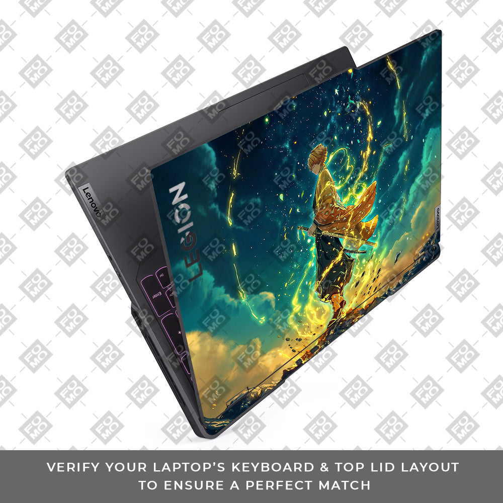 Zenitsu Thunder God Lenovo Legion 5 Pro 16IRX8 and 16IRX9 Laptop Skin