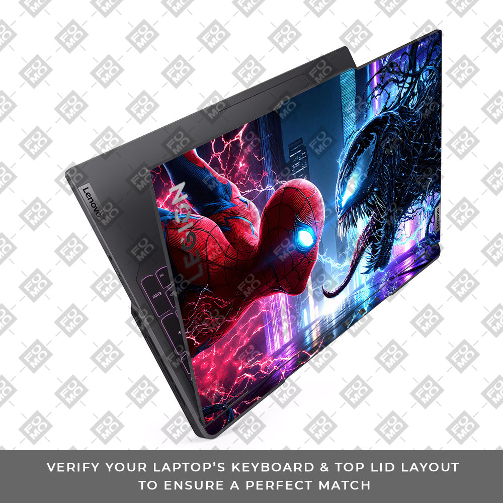 Spiderman vs Venom Showdown Lenovo Legion 5 Pro 16IRX8 and 16IRX9 Laptop Skin
