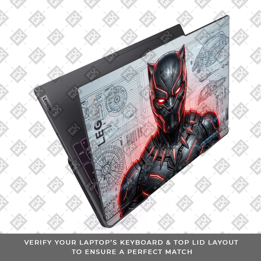 Black Panther Vibranium Tech Lenovo Legion 5 Pro 16IRX8 and 16IRX9 Laptop Skin